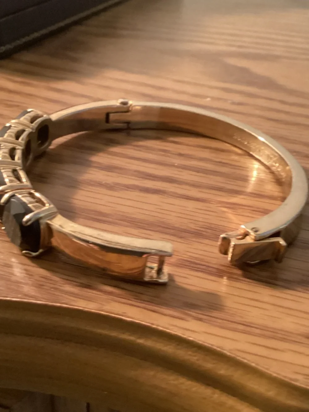 kate spade Gold-Tone Bracelet with Black Stones